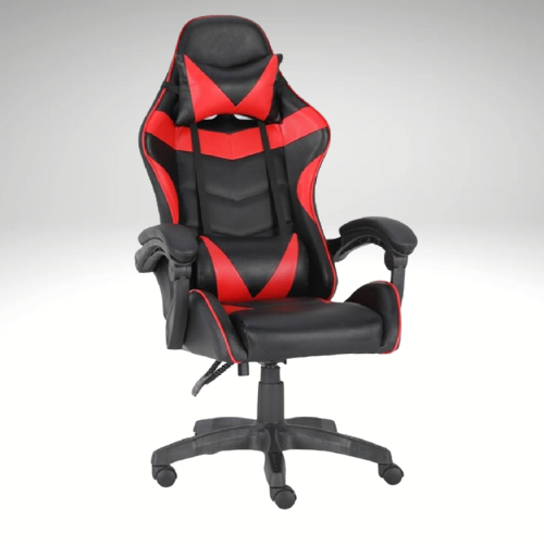 SILLA GAMER NEGRA CON ROJO